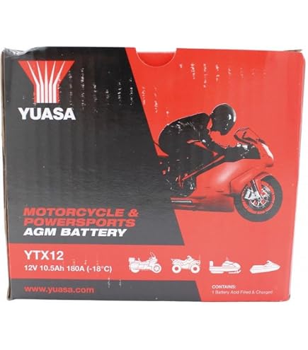 YUASA BATTERIE B49-6 aperto senza acido : Amazon.it: Auto e Moto